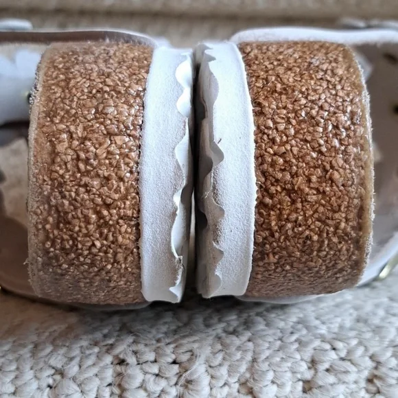 EUC Birkenstock Gizeh Floral White Leather Sandal. 3d Leather Flowers. EU37, Reg - Picture 8 of 12